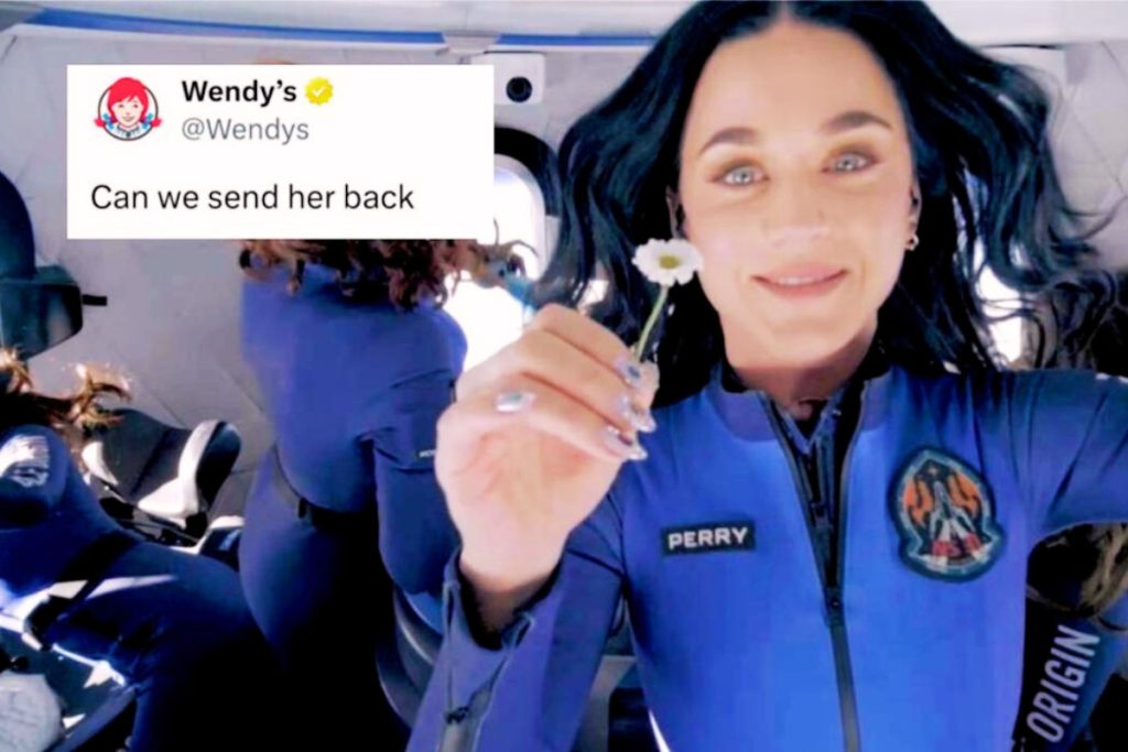 Μπορούμε να τη στείλουμε πίσω; Τα Wendy’s τρολάρουν ανελέητα την Κέιτι Πέρι μετά την πτήση της
