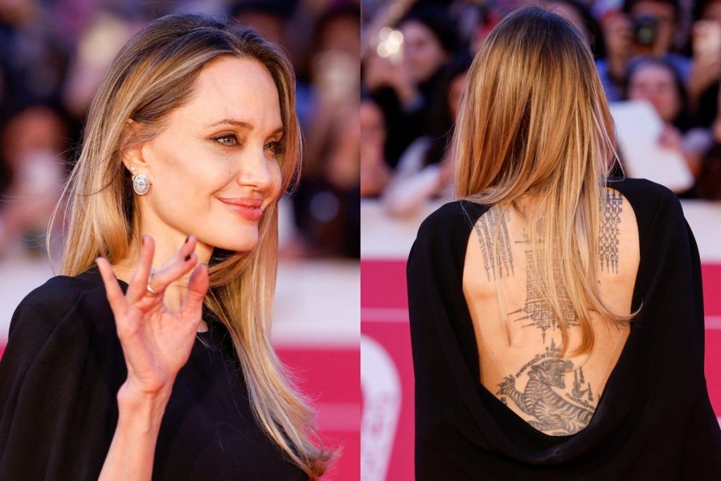 Τα τατουάζ της Αντζελίνα Τζολί τραβούν τα βλέμματα στην πρεμιέρα της ταινίας «Couture» στην Ιταλία