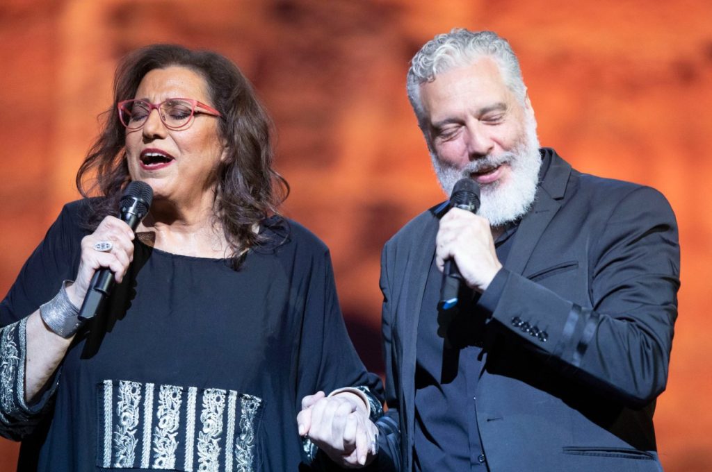 Η Μαρία Φαραντούρη και ο Τάσης Χριστογιαννόπουλος στο Μέγαρο Μουσικής Αθηνών